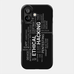 Ethical Hacking Wordcloud Phone Case