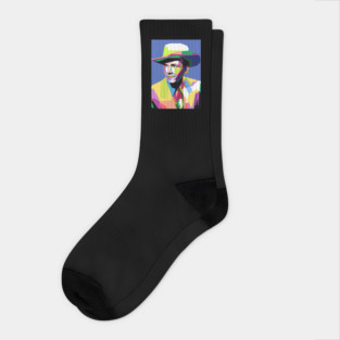 Abstract Hank Williams in WPAP Socks
