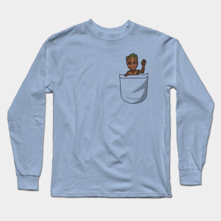 Shirt Pocket Groot Long Sleeve T-Shirt