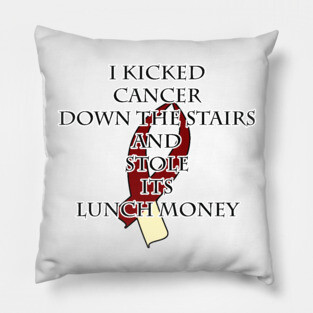 Cancer Bully (Burgundy & Cream) Pillow