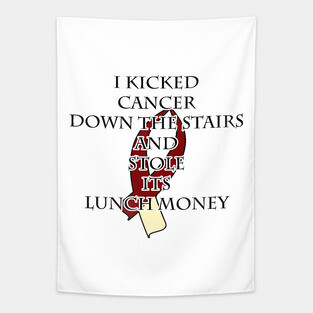 Cancer Bully (Burgundy & Cream) Tapestry
