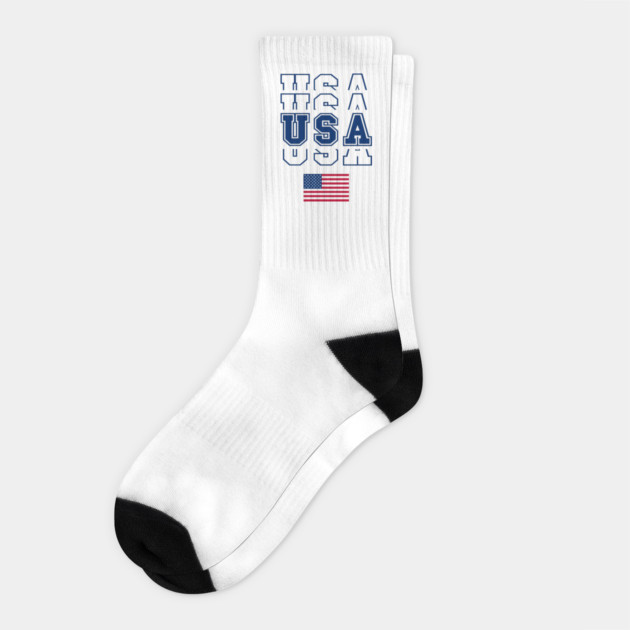 Usa flag 4th of july Socks by Tshirtiz