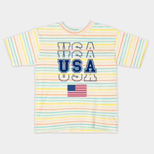 Usa flag 4th of july Kids T-Shirt