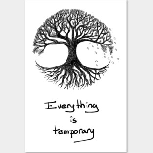 Hand drawn Tree of life with Quote Posters and Art
