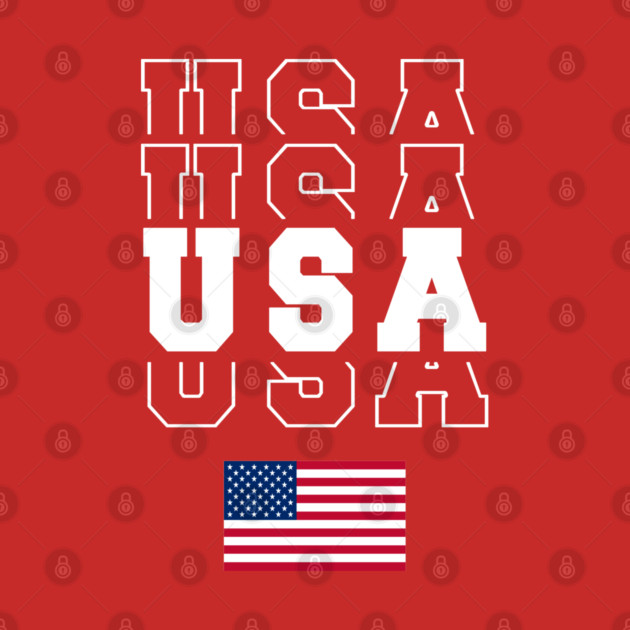 4th of July Patriotic American Flag usa vintage letter print by Tshirtiz