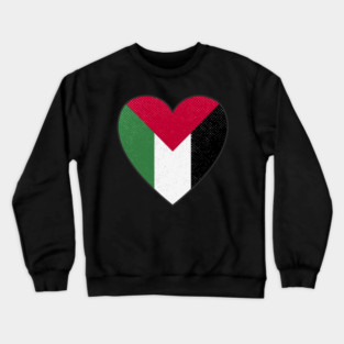 Free Palestine Heart Crewneck Sweatshirt
