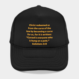 Bible Verse Galatians 3:13 Hat