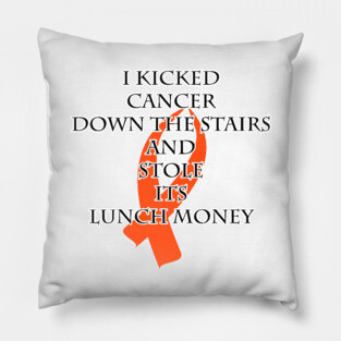 Cancer Bully (Orange Ribbon) Pillow