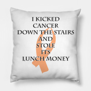 Cancer Bully (Peach Ribbon) Pillow