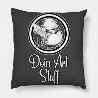 Doin Art Stuff - Guinea Pig - Artist Pillow