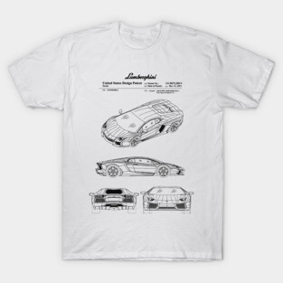 Lamborghini Aventador Patent Black T-Shirt