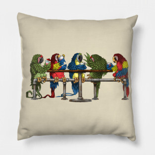 Drinking Birds Pillow