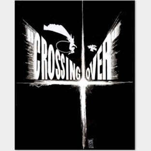 Dave Sim's Crossing Over Logo (White) Posters and Art