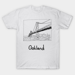 Cityscape Oakland California T-Shirt
