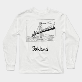 Cityscape Oakland California Long Sleeve T-Shirt