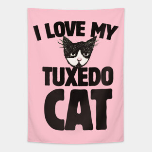 I love my tuxedo cat Tapestry