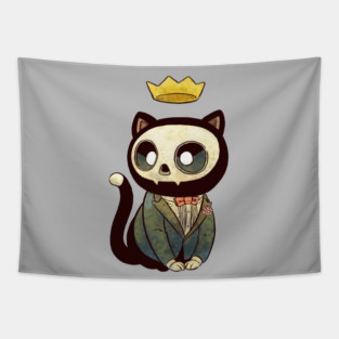 The Collector of Souls - Halloween Cat Tapestry