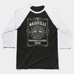 Nashville Music City USA Vintage Baseball T-Shirt
