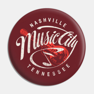 Nashville Music City USA Vintage Pin