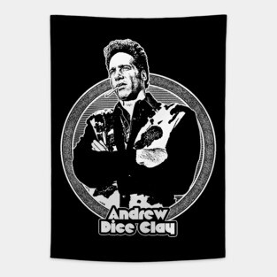 Andrew Dice Clay //// Retro Style Fan Art Design Tapestry