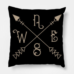 Compass North South East West Pillow