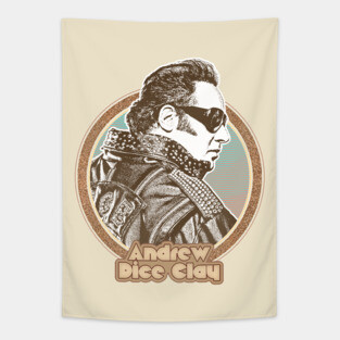 Andrew Dice Clay /\/\/ Retro Style Fan Design Tapestry