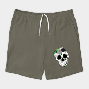 Aromantic Pride Sugarskull Dia De Los Muertos Shorts