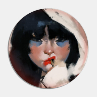 Loose Portrait Painting Pin