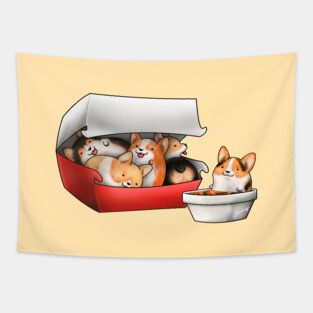 Corgi Nuggets Tapestry