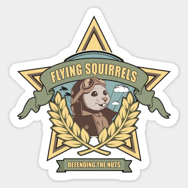 Flying Squirrel Squadron Sticker by Cosmo Gazoo