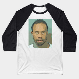 Tiger Woods Mugshot Baseball T-Shirt