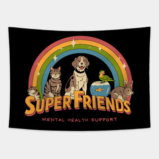 Super Mental Health Friends Tapestry