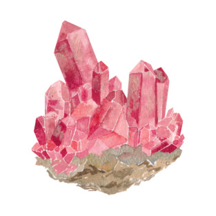 Red Crystal Watercolour Painting T-Shirt