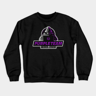 Purple Team | Hacker Design Crewneck Sweatshirt