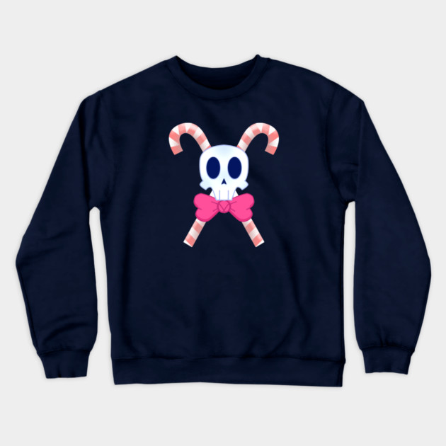 CANDY CANE SKULL Crewneck Sweatshirt by droidmonkey