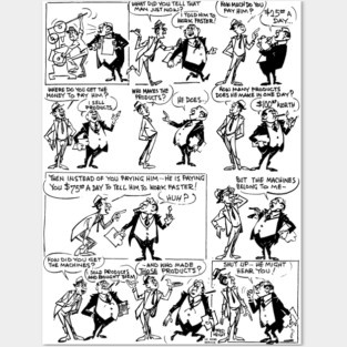 Letting the Cat Out of the Bag - Labor Union, Socialist, Leftist, Political Cartoon Posters and Art