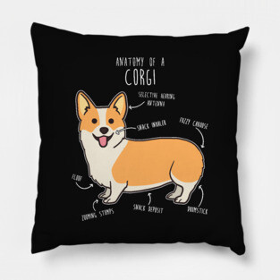 Corgi Anatomy Pillow
