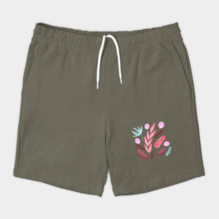 Tropical flower and leaves Shorts