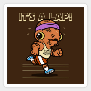 Funny Alien Running Sticker