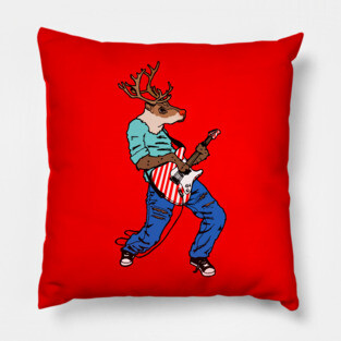 Reindeer Rock Pillow