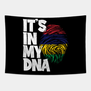 IT'S IN MY DNA Mauritius Flag Men Women Kids Tapestry