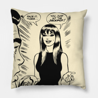 Mary Jane Watson - Face It, Tiger... Panel (Lineart) Pillow