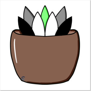 Agender Pride Succulent Posters and Art