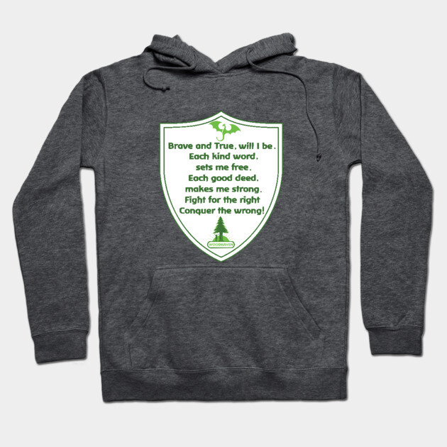 BRAVE AND TRUE Hoodie by Woodhaven School