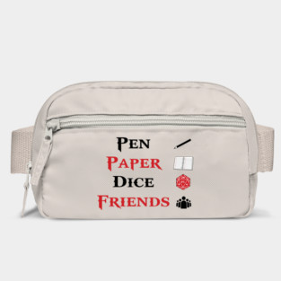 Pen & Paper Dice Friends Roleplaying Tabletop RPG Nerd T-Shirt For Roleplayers / Role Playing Game With Dice / Dnd Tee For Roleplayer Gift Bag