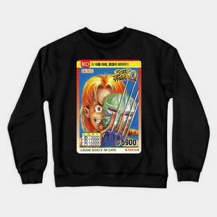 Vega (Balrog) Korean Trading Card - Street Fighter Crewneck Sweatshirt