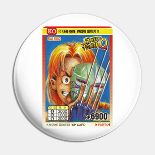 Vega (Balrog) Korean Trading Card - Street Fighter Pin