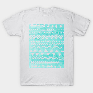 Loose bohemian pattern - aqua T-Shirt