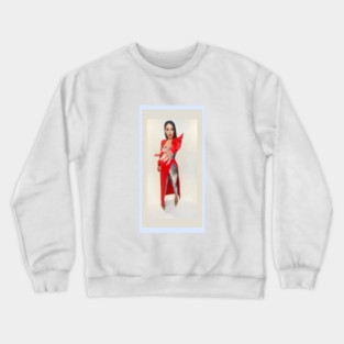 Katy Perry in red today on #AmericanIdol Crewneck Sweatshirt