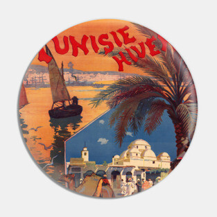 Tunisie Hiver Tunisia Vintage Poster 1899 Pin
